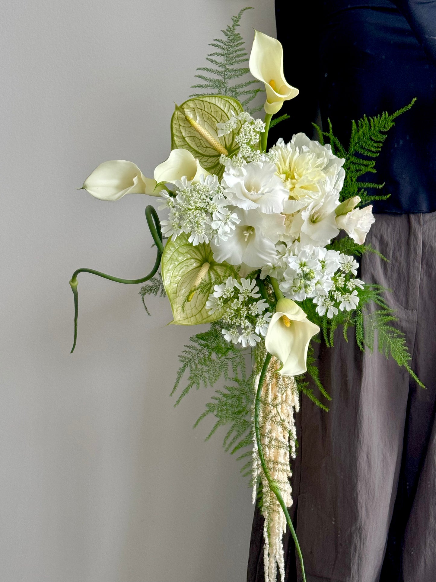 White & Green Bridal Bouquet