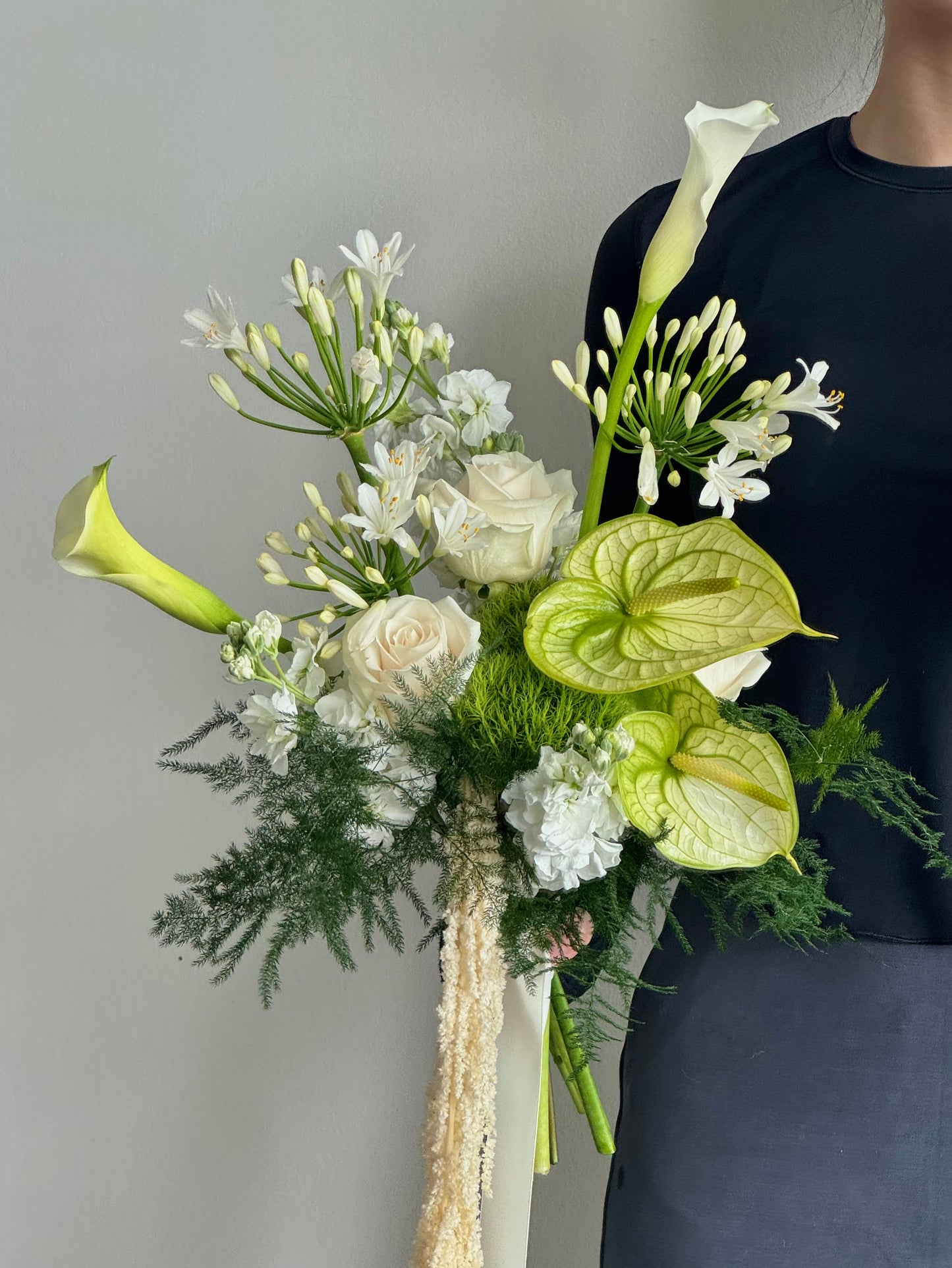White & Green Bridal Bouquet